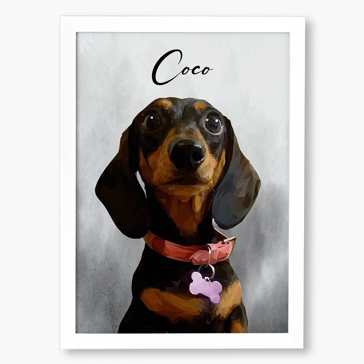 Cuadro Ilustración Busto Low Poly