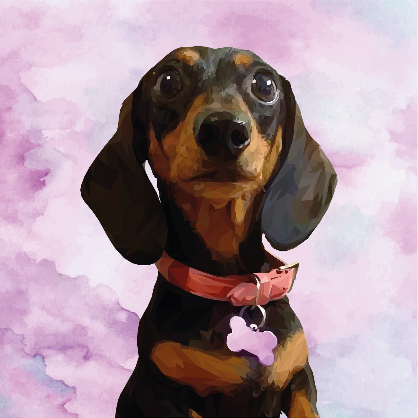 Ilustración Digital Busto Low Poly