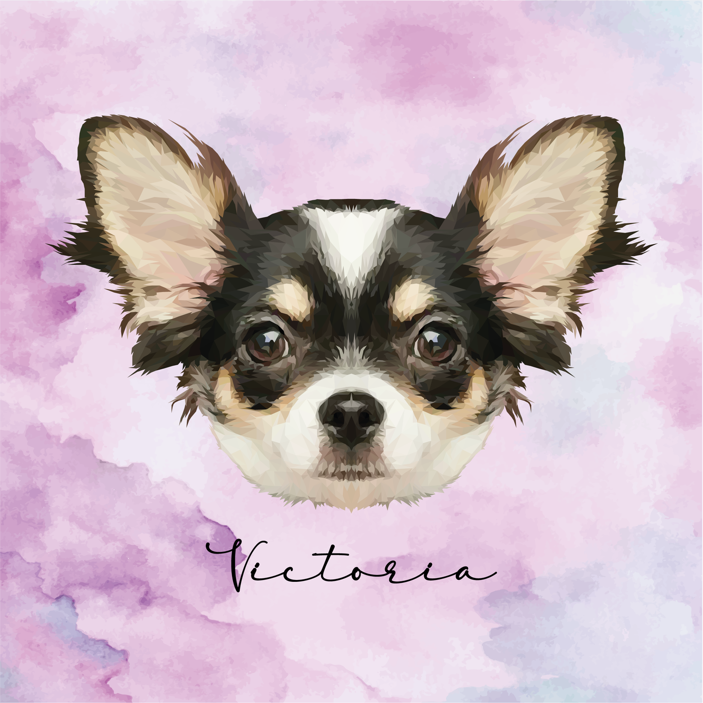 Ilustración Digital Rostro High Poly