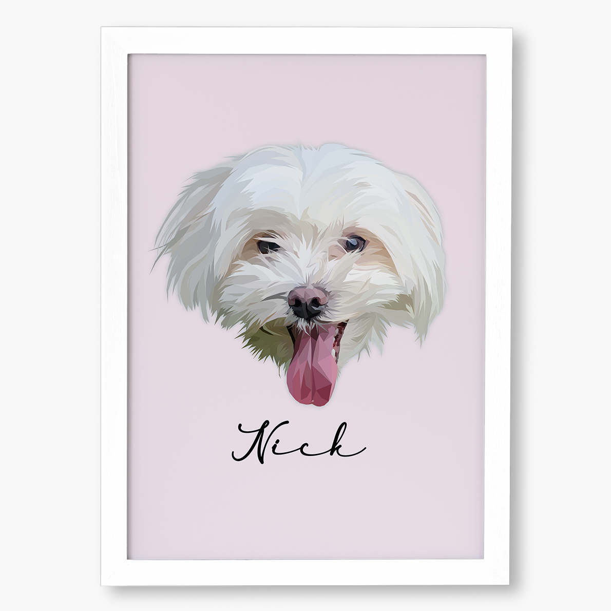 Cuadro Ilustración Rostro Low Poly