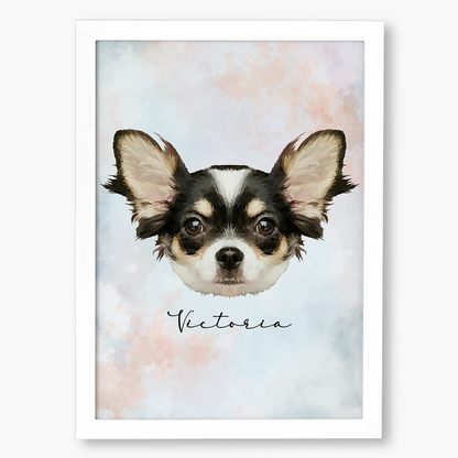 Cuadro Ilustración Rostro High Poly