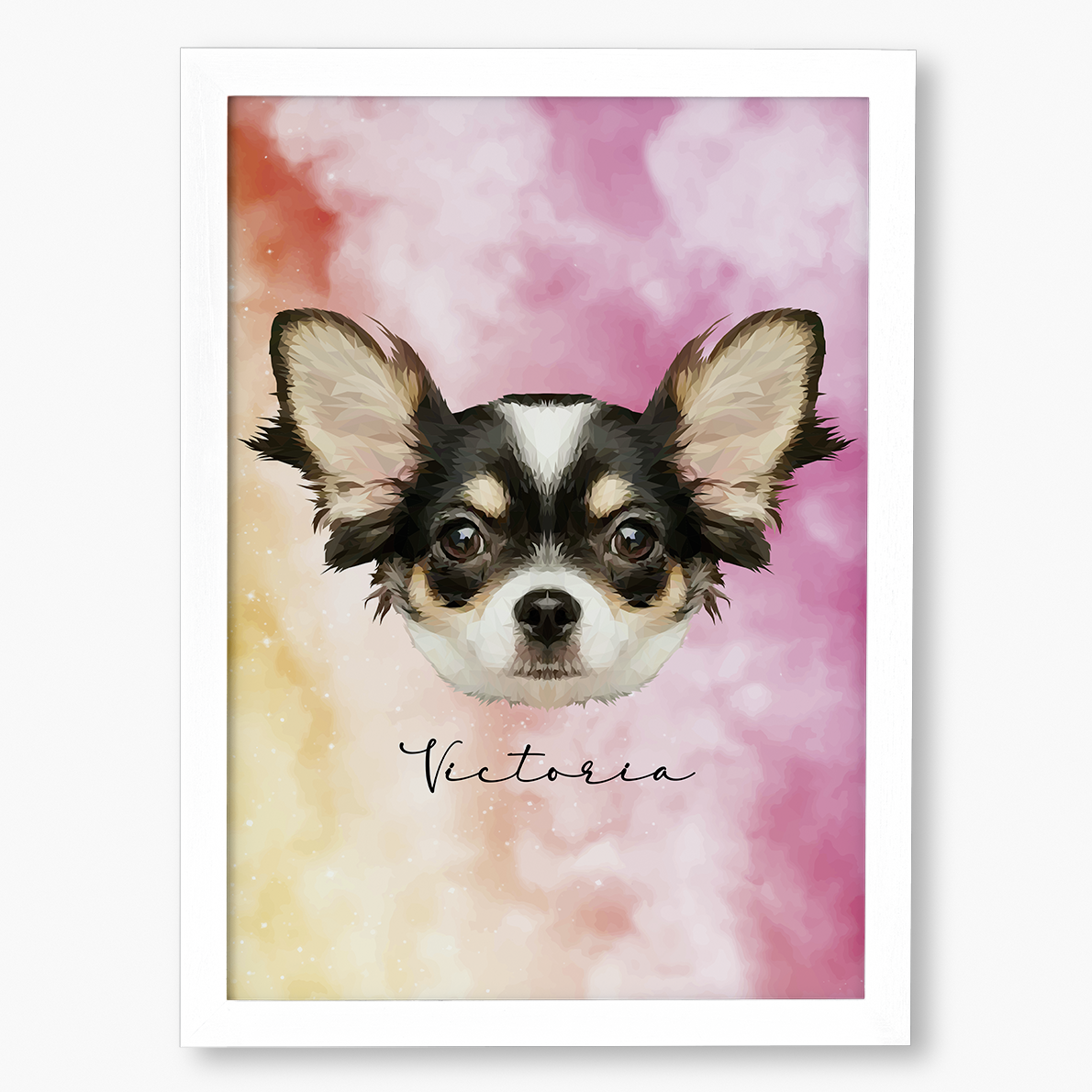 Cuadro Ilustración Rostro High Poly