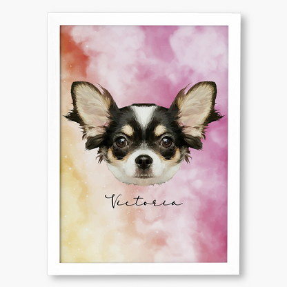 Cuadro Ilustración Rostro High Poly