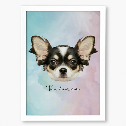 Cuadro Ilustración Rostro High Poly