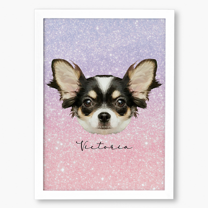 Cuadro Ilustración Rostro High Poly