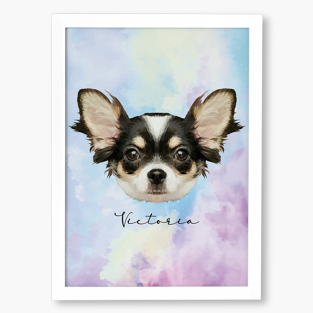 Cuadro Ilustración Rostro High Poly