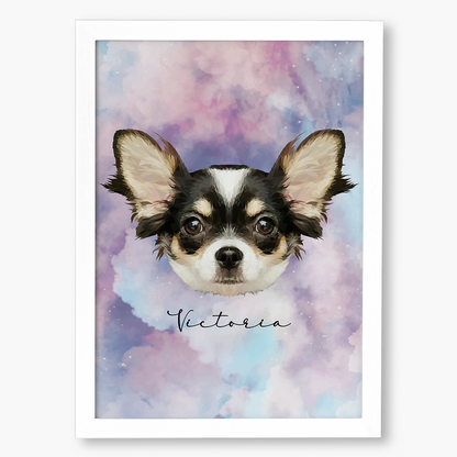 Cuadro Ilustración Rostro High Poly