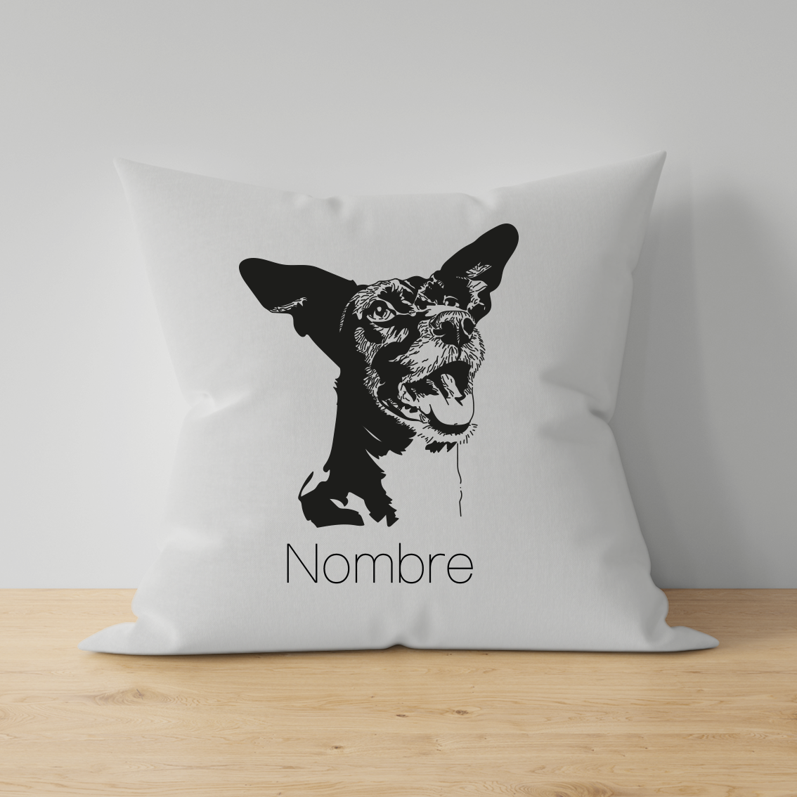 Cojín Personalizado Estilo Esténcil