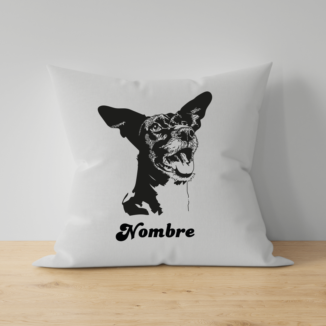 Cojín Personalizado Estilo Esténcil