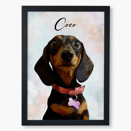 Cuadro Ilustración Busto Low Poly