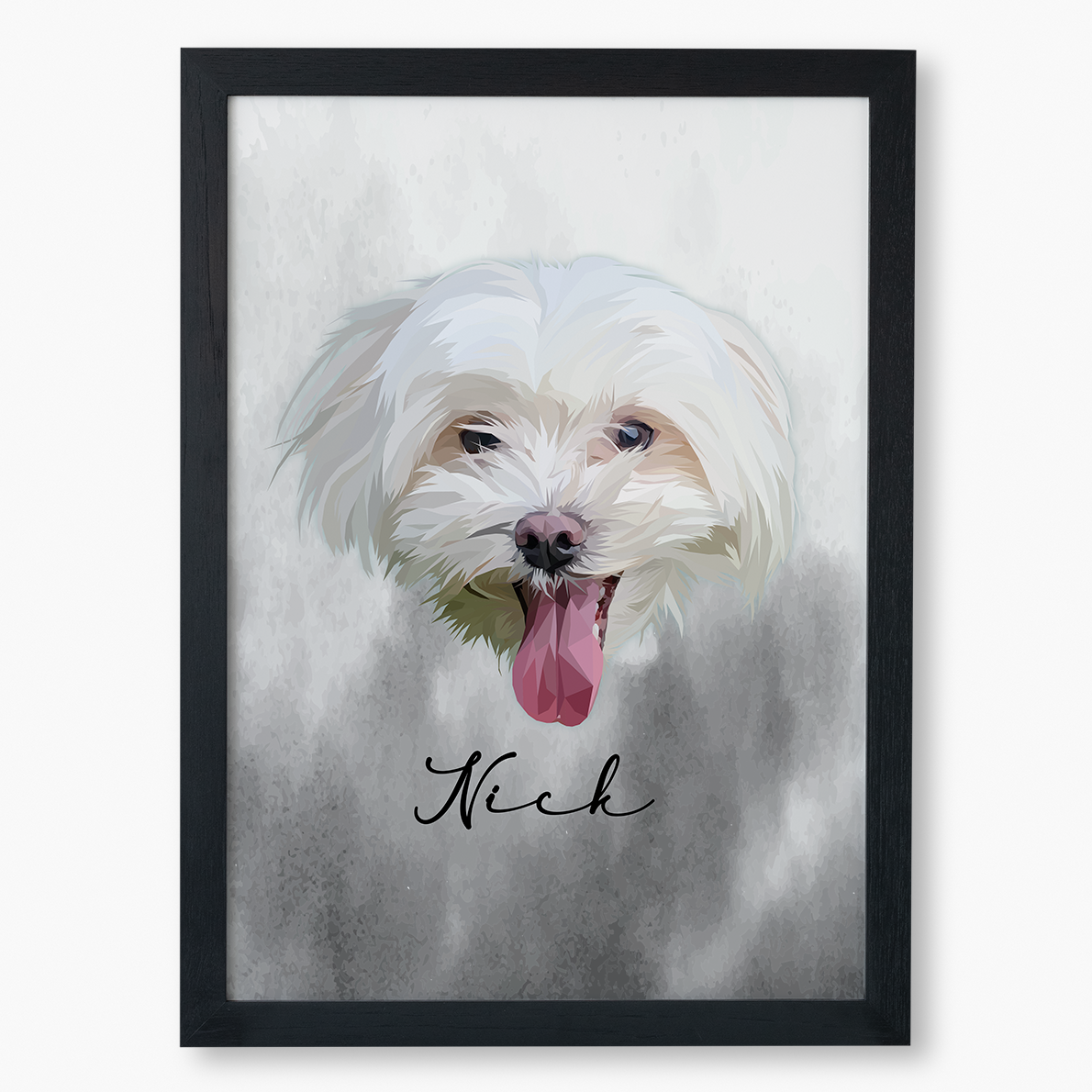 Cuadro Ilustración Rostro Low Poly