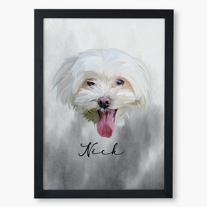 Cuadro Ilustración Rostro Low Poly