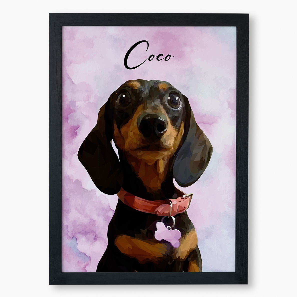 Cuadro Ilustración Busto Low Poly