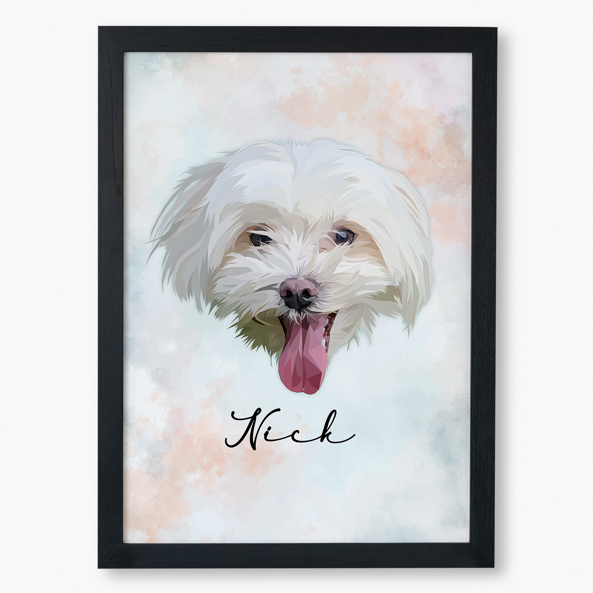 Cuadro Ilustración Rostro Low Poly