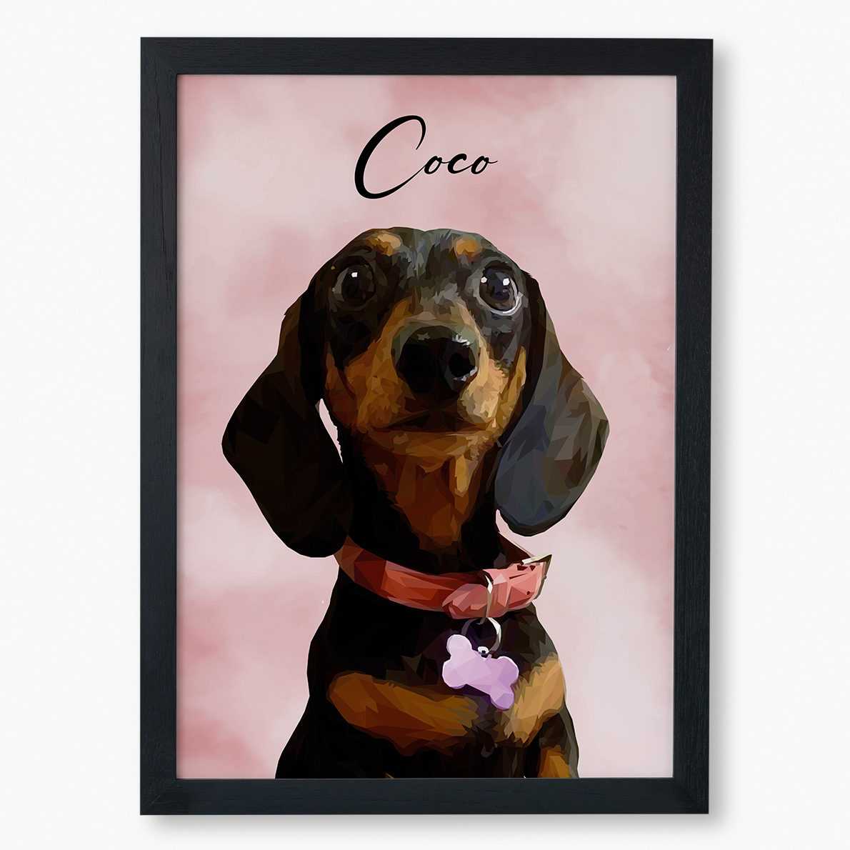 Cuadro Ilustración Busto Low Poly