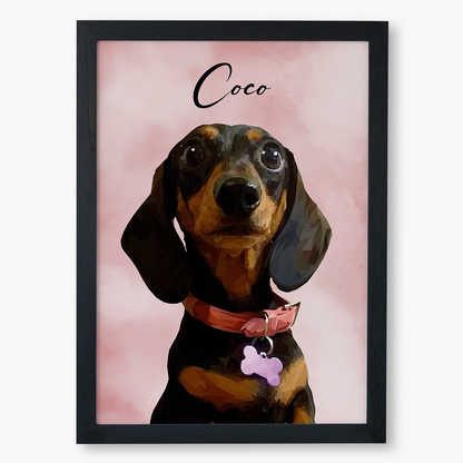 Cuadro Ilustración Busto Low Poly