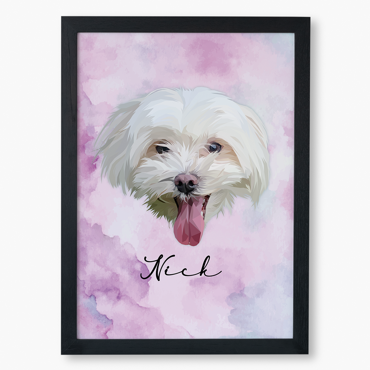 Cuadro Ilustración Rostro Low Poly