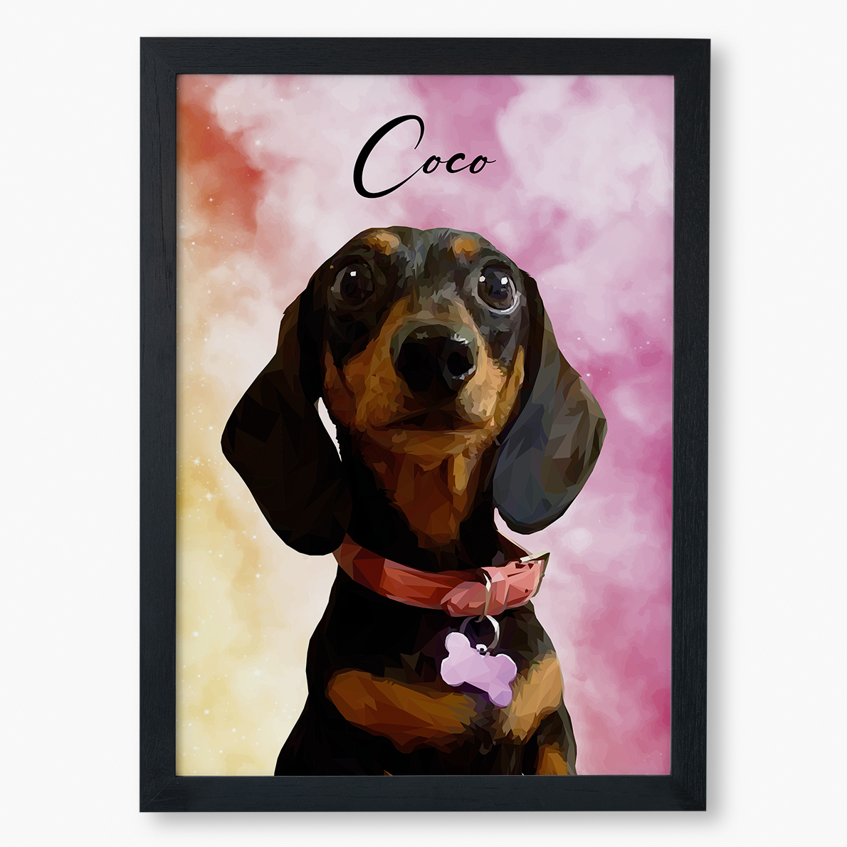 Cuadro Ilustración Busto Low Poly