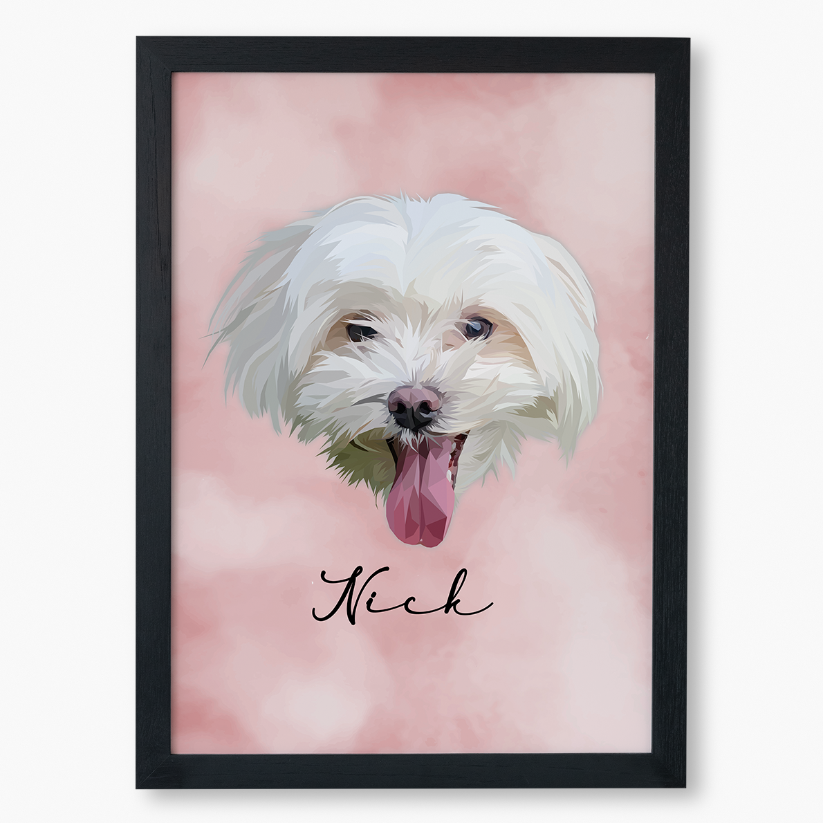 Cuadro Ilustración Rostro Low Poly