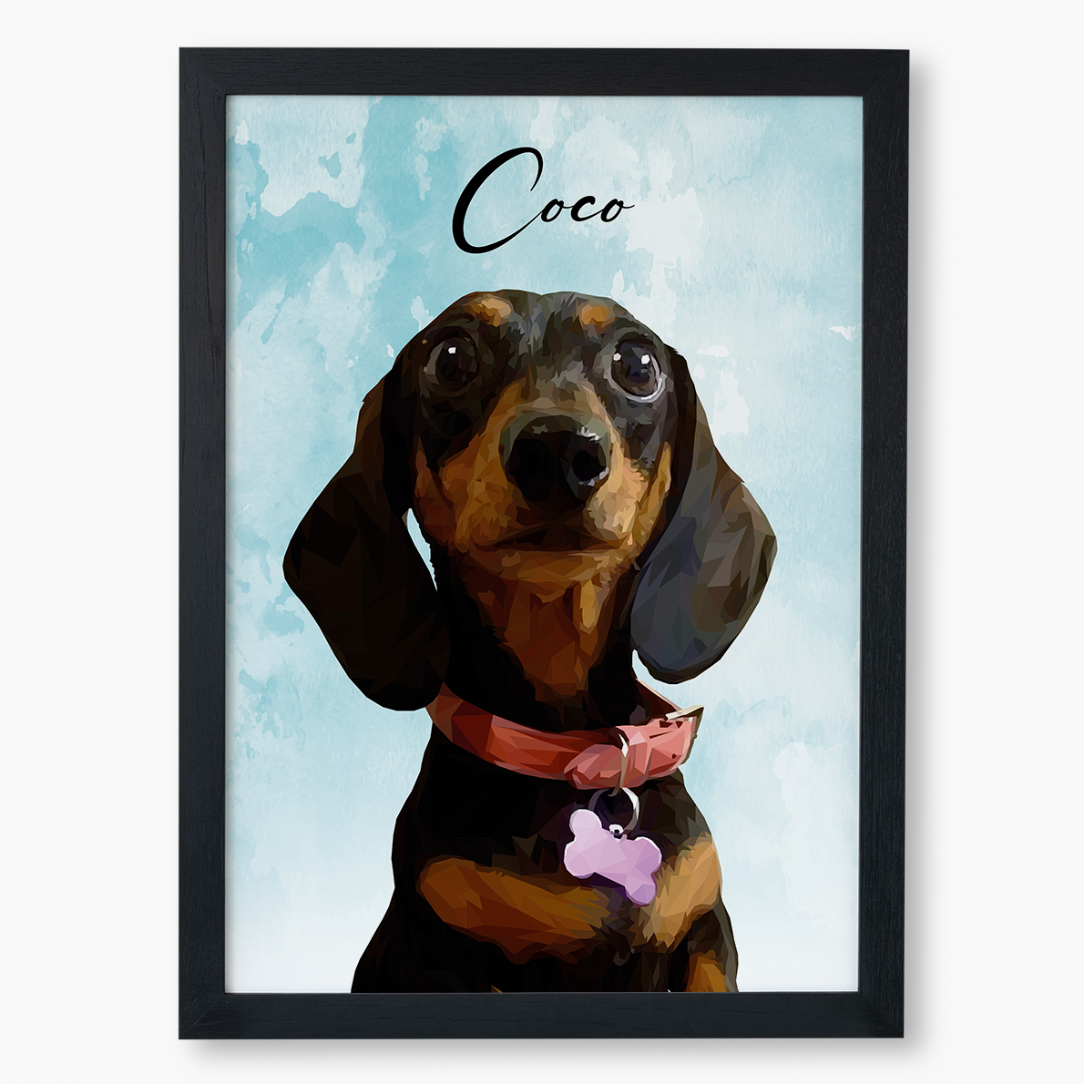 Cuadro Ilustración Busto Low Poly