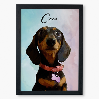 Cuadro Ilustración Busto Low Poly