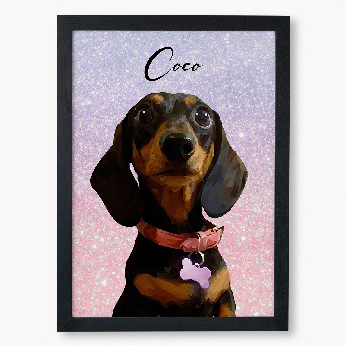 Cuadro Ilustración Busto Low Poly