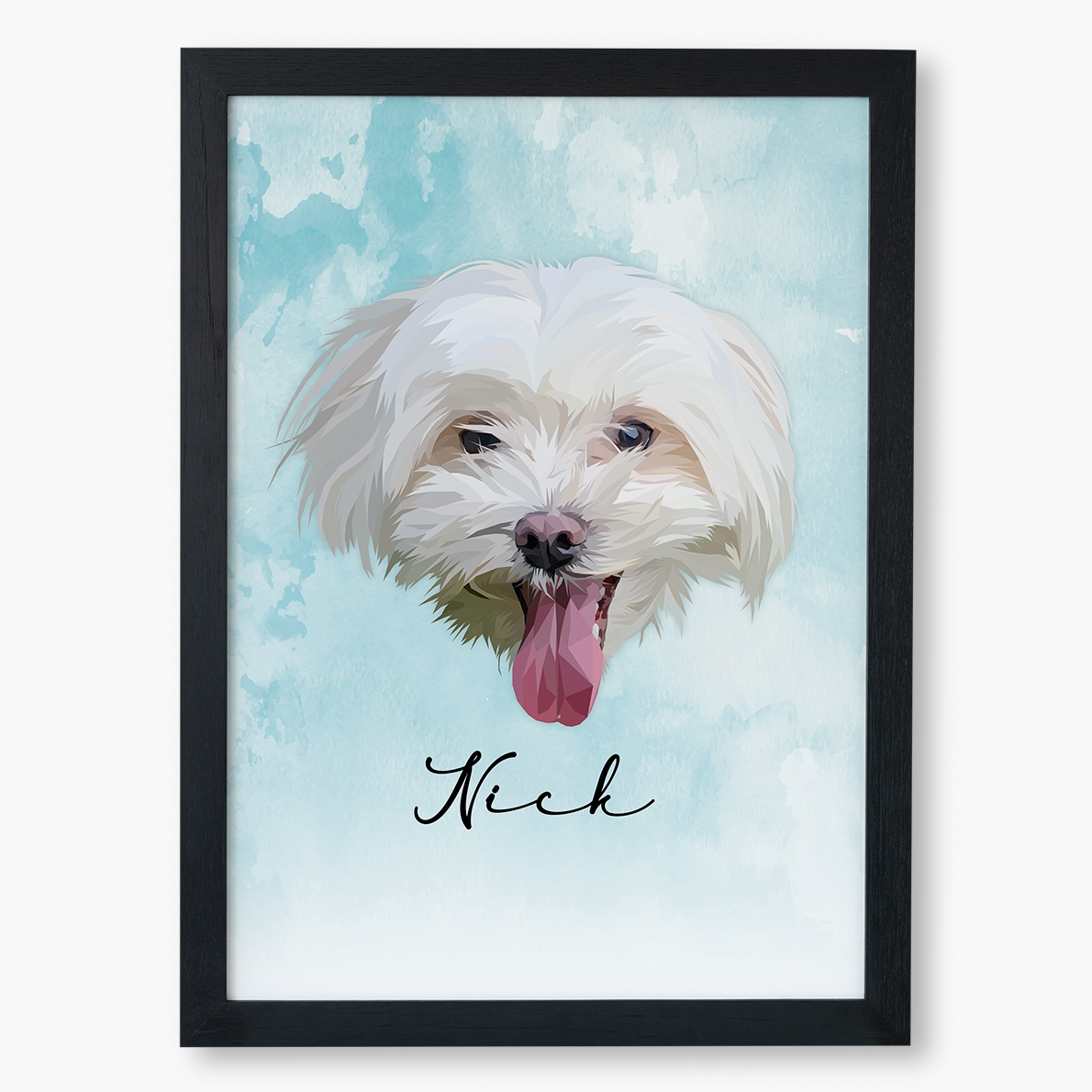 Cuadro Ilustración Rostro Low Poly