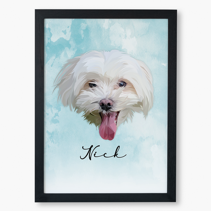 Cuadro Ilustración Rostro Low Poly