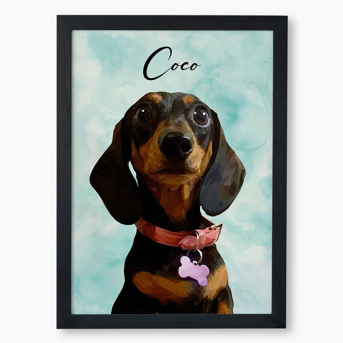 Cuadro Ilustración Busto Low Poly