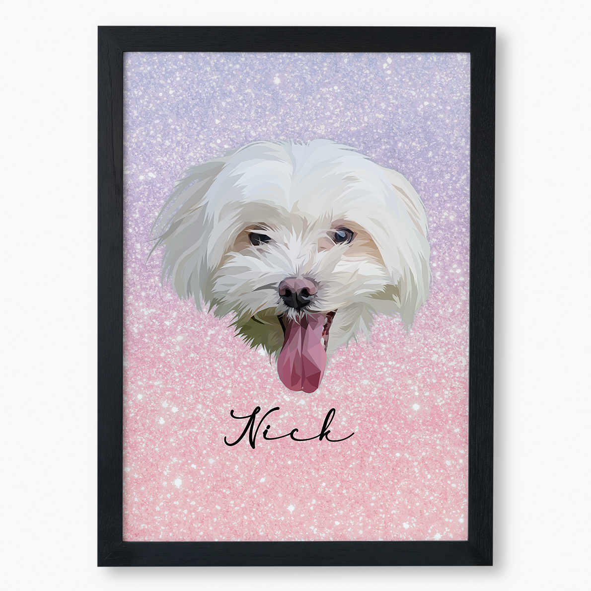 Cuadro Ilustración Rostro Low Poly