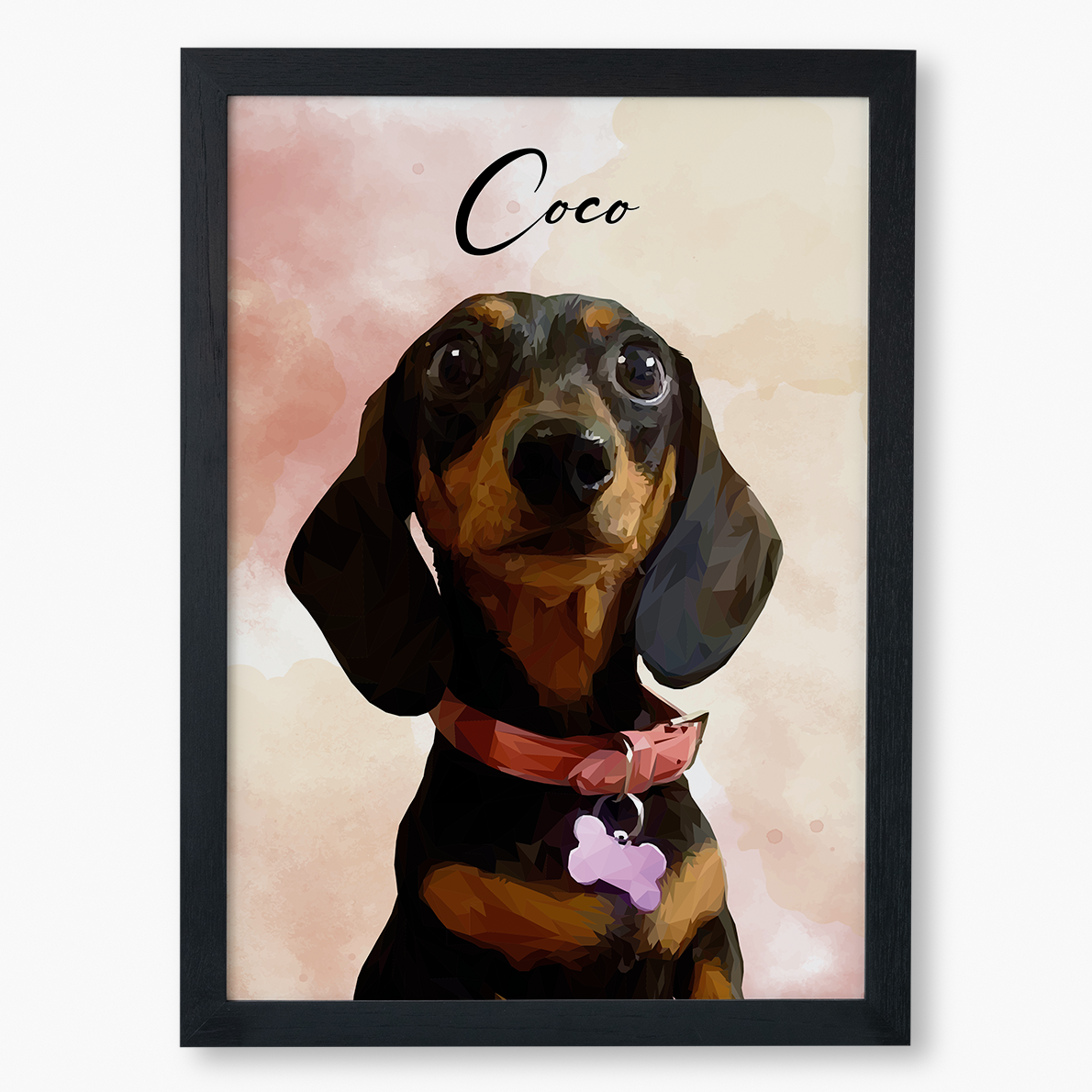 Cuadro Ilustración Busto Low Poly