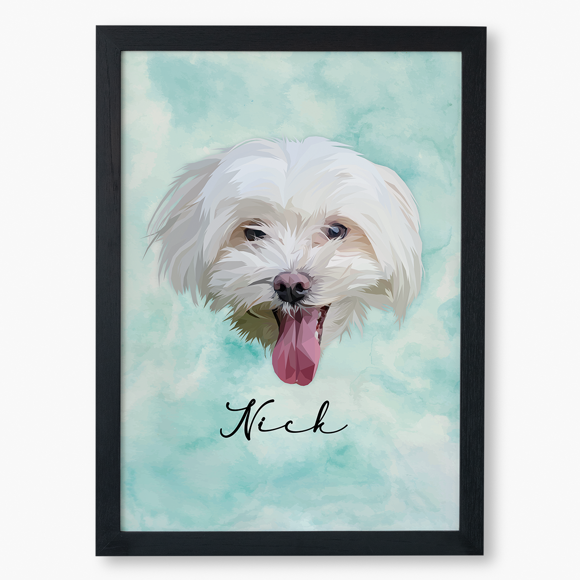 Cuadro Ilustración Rostro Low Poly