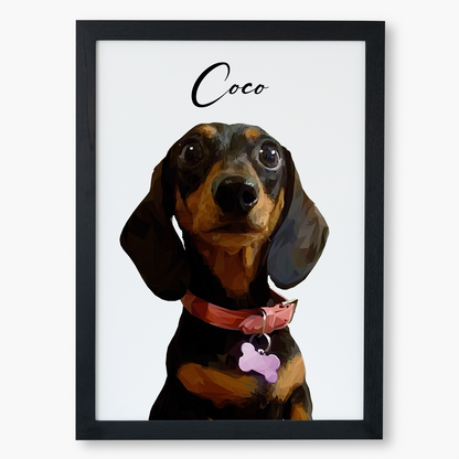 Cuadro Ilustración Busto Low Poly