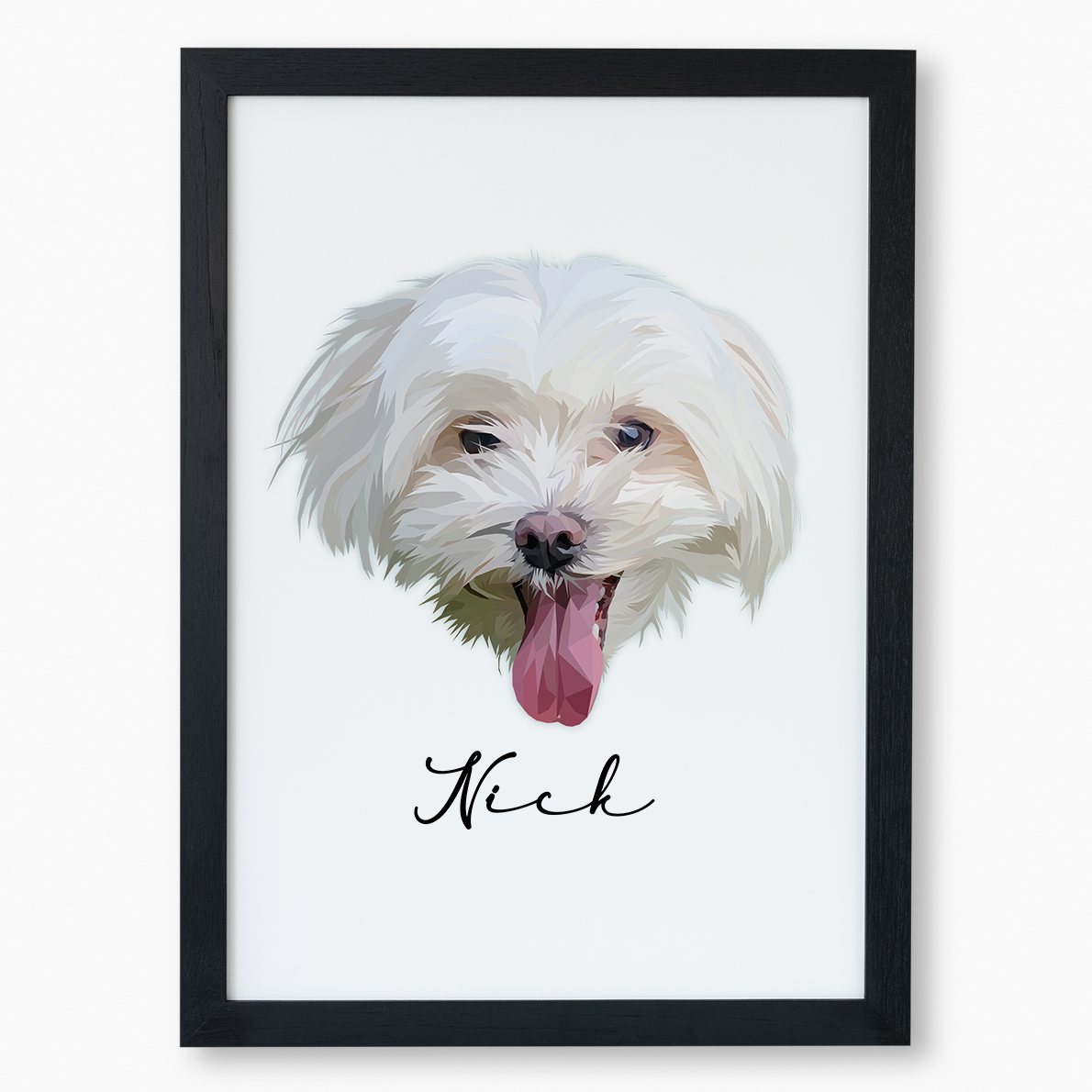 Cuadro Ilustración Rostro Low Poly