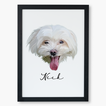 Cuadro Ilustración Rostro Low Poly