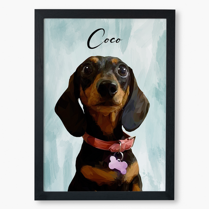 Cuadro Ilustración Busto Low Poly