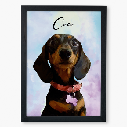 Cuadro Ilustración Busto Low Poly