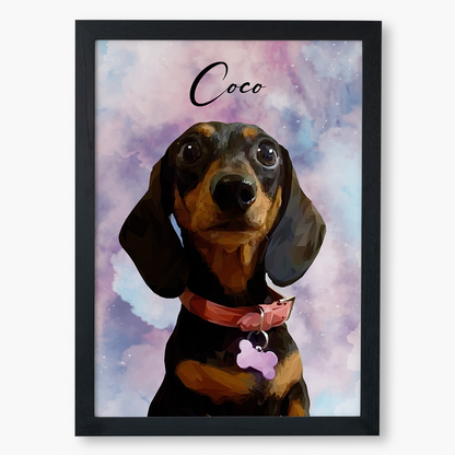 Cuadro Ilustración Busto Low Poly