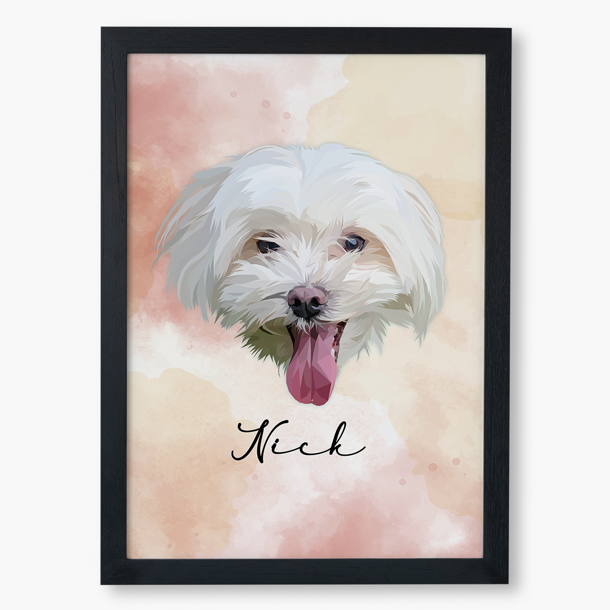 Cuadro Ilustración Rostro Low Poly