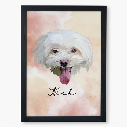 Cuadro Ilustración Rostro Low Poly