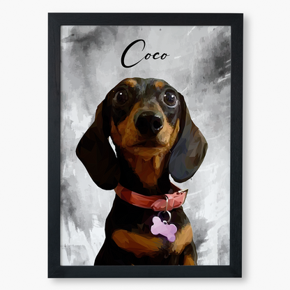 Cuadro Ilustración Busto Low Poly