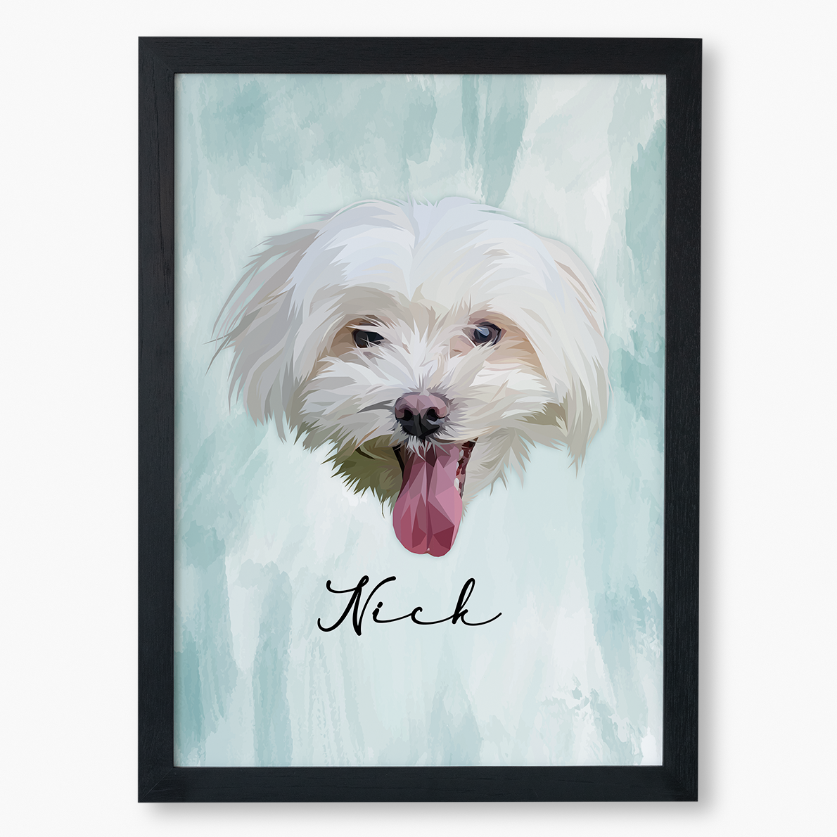 Cuadro Ilustración Rostro Low Poly