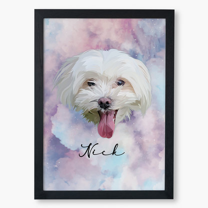 Cuadro Ilustración Rostro Low Poly