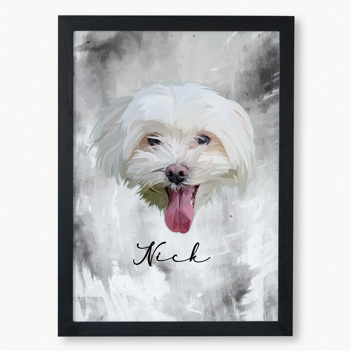 Cuadro Ilustración Rostro Low Poly