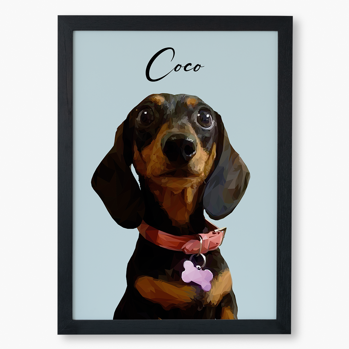 Cuadro Ilustración Busto Low Poly