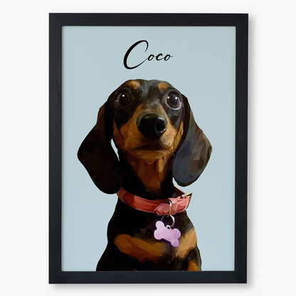 Cuadro Ilustración Busto Low Poly