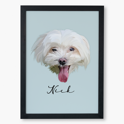 Cuadro Ilustración Rostro Low Poly