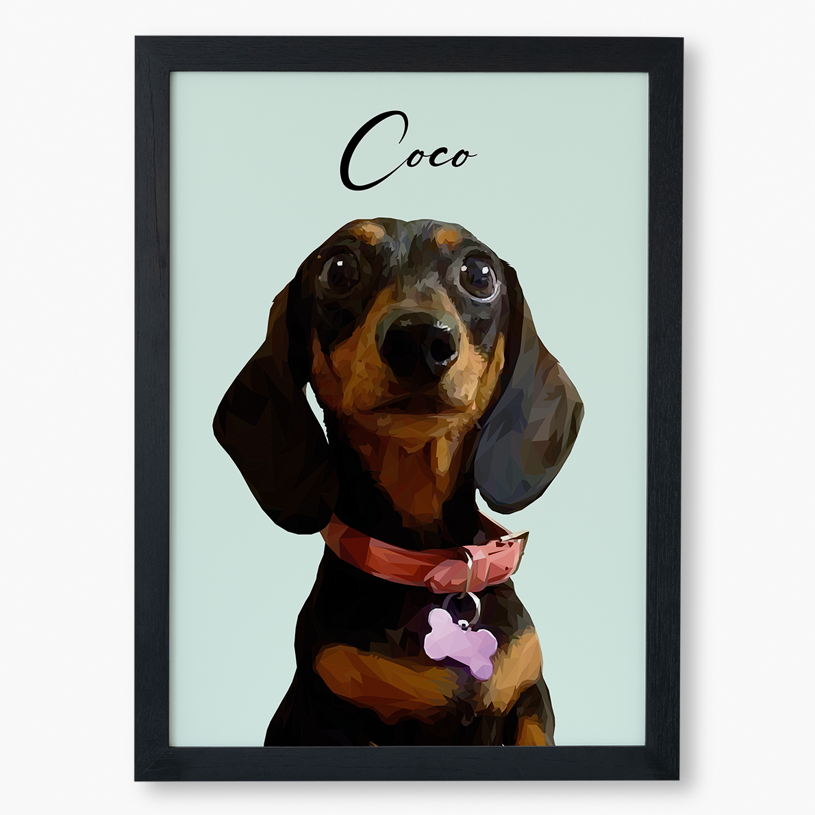 Cuadro Ilustración Busto Low Poly