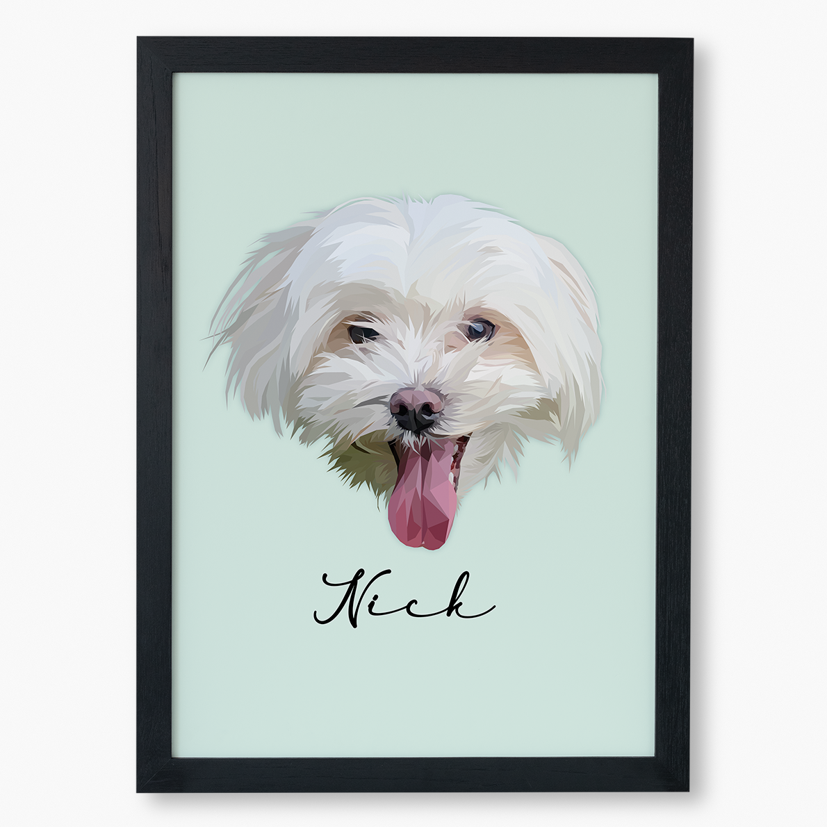 Cuadro Ilustración Rostro Low Poly