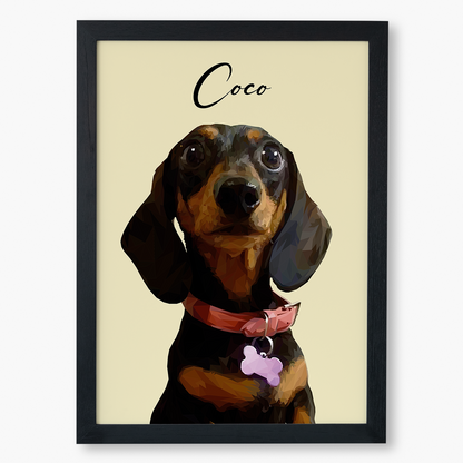 Cuadro Ilustración Busto Low Poly